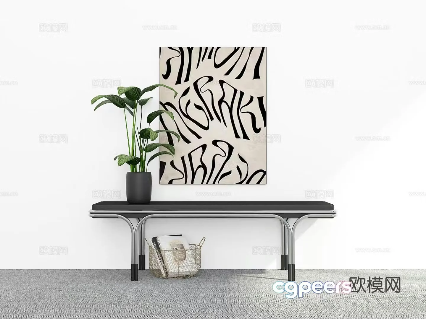 Stool bench shoe changing stool 3d model