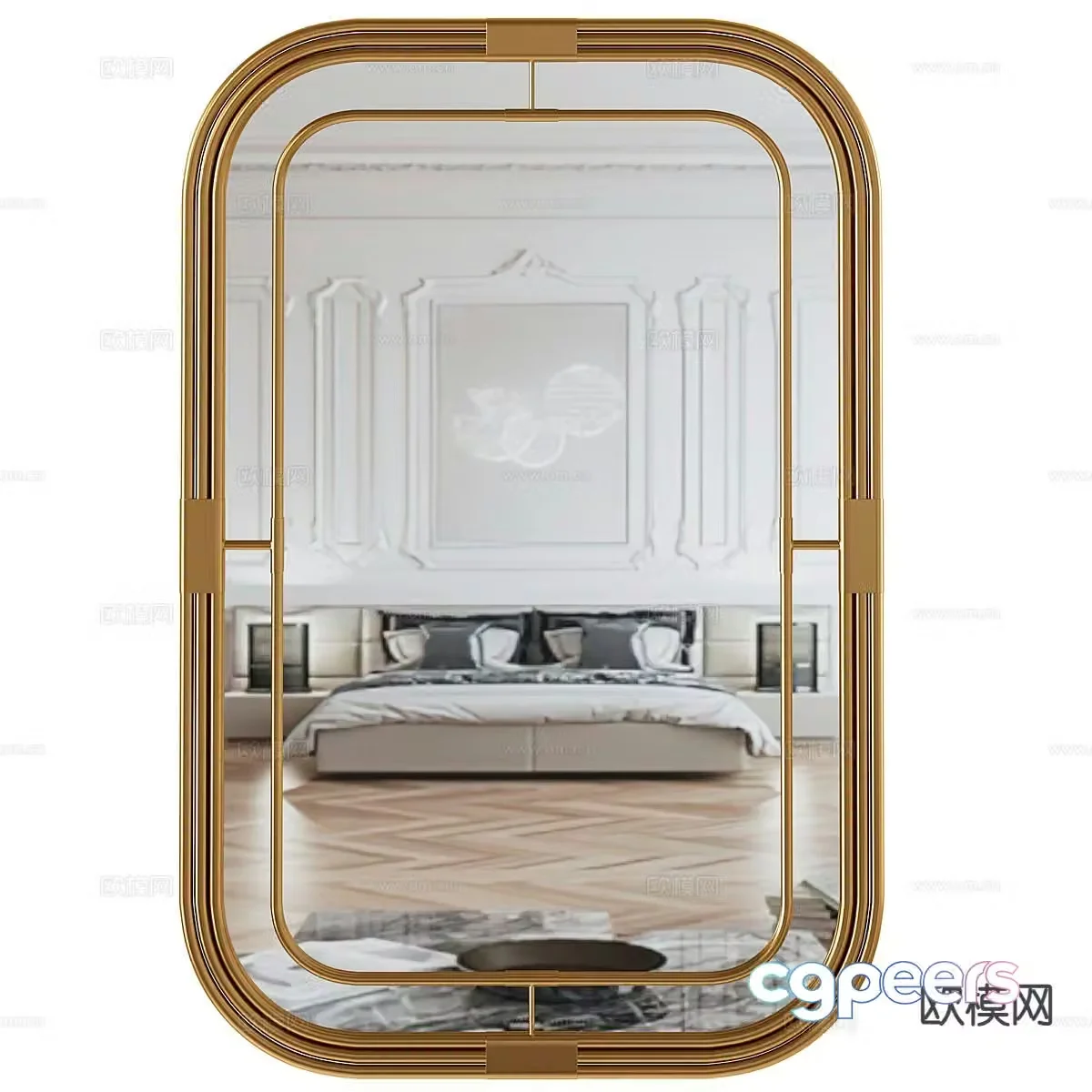 mirror hanging mirror decorative mirror 3d model