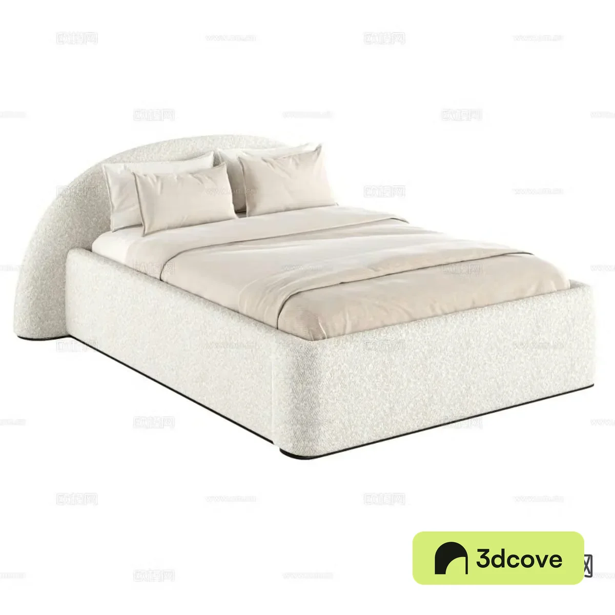 Quin plush double bed minimalist double bed