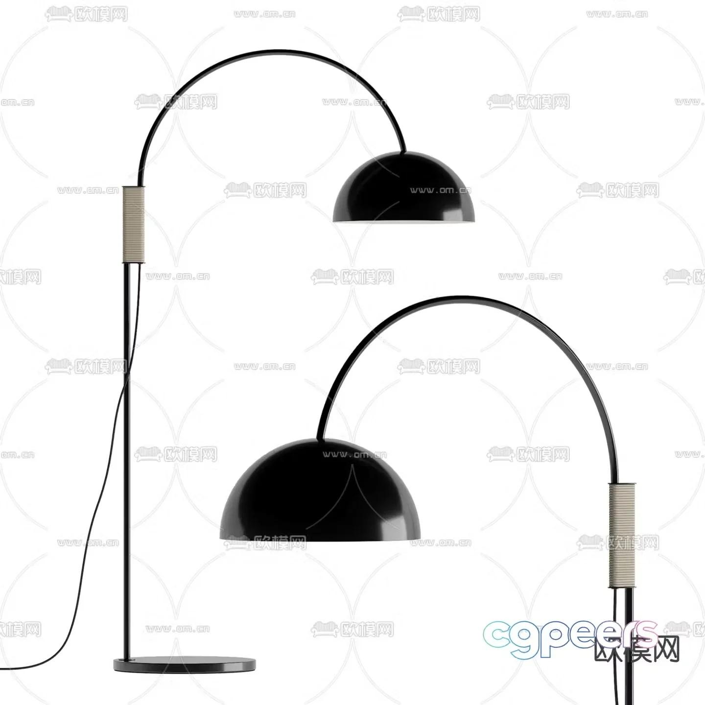 Modern floor lamp Fishing lamp 3d model
