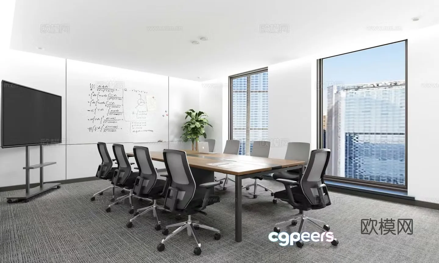 Modern conference room 3d model