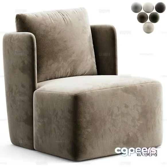 Modern Beige Chair 3D Model – 14230 – CORONA Render