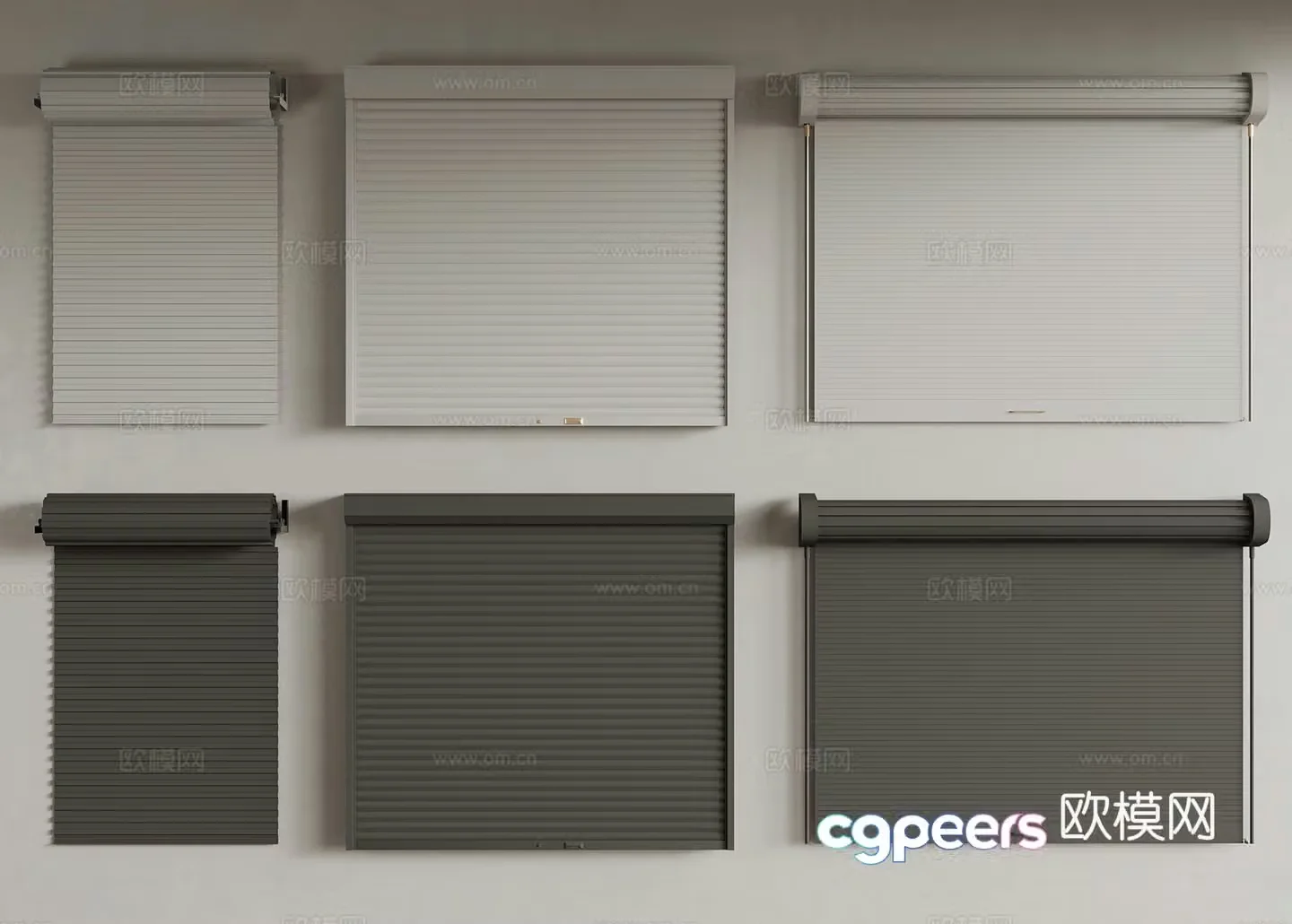 Modern roller shutter door 3d model