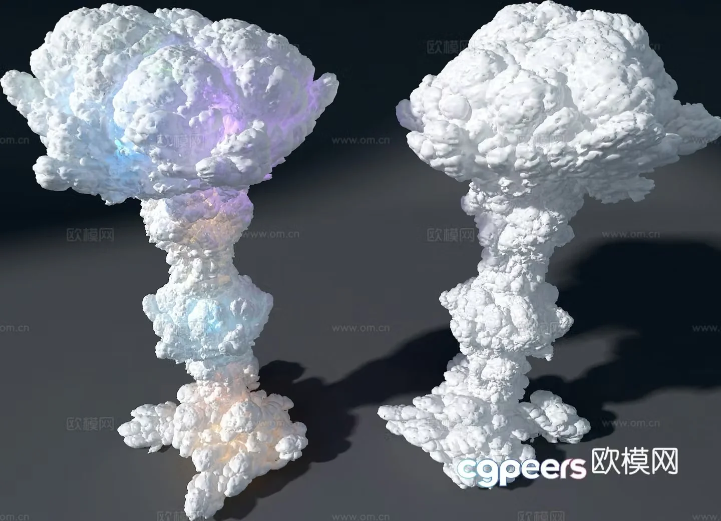 Art floor lamp mushroom cloud floor lamp 3d model