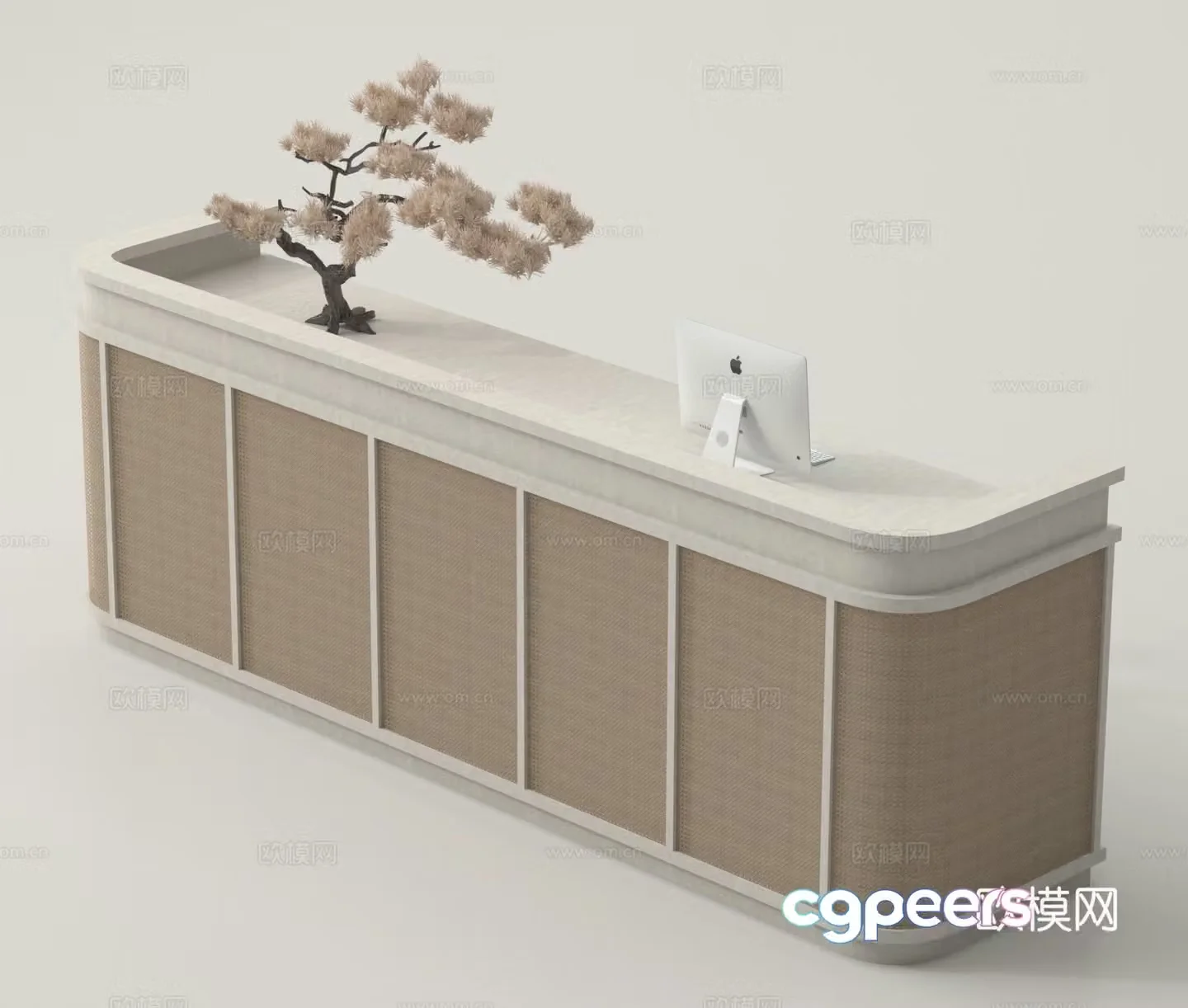 Front desk Reception desk Consulting desk 3D model