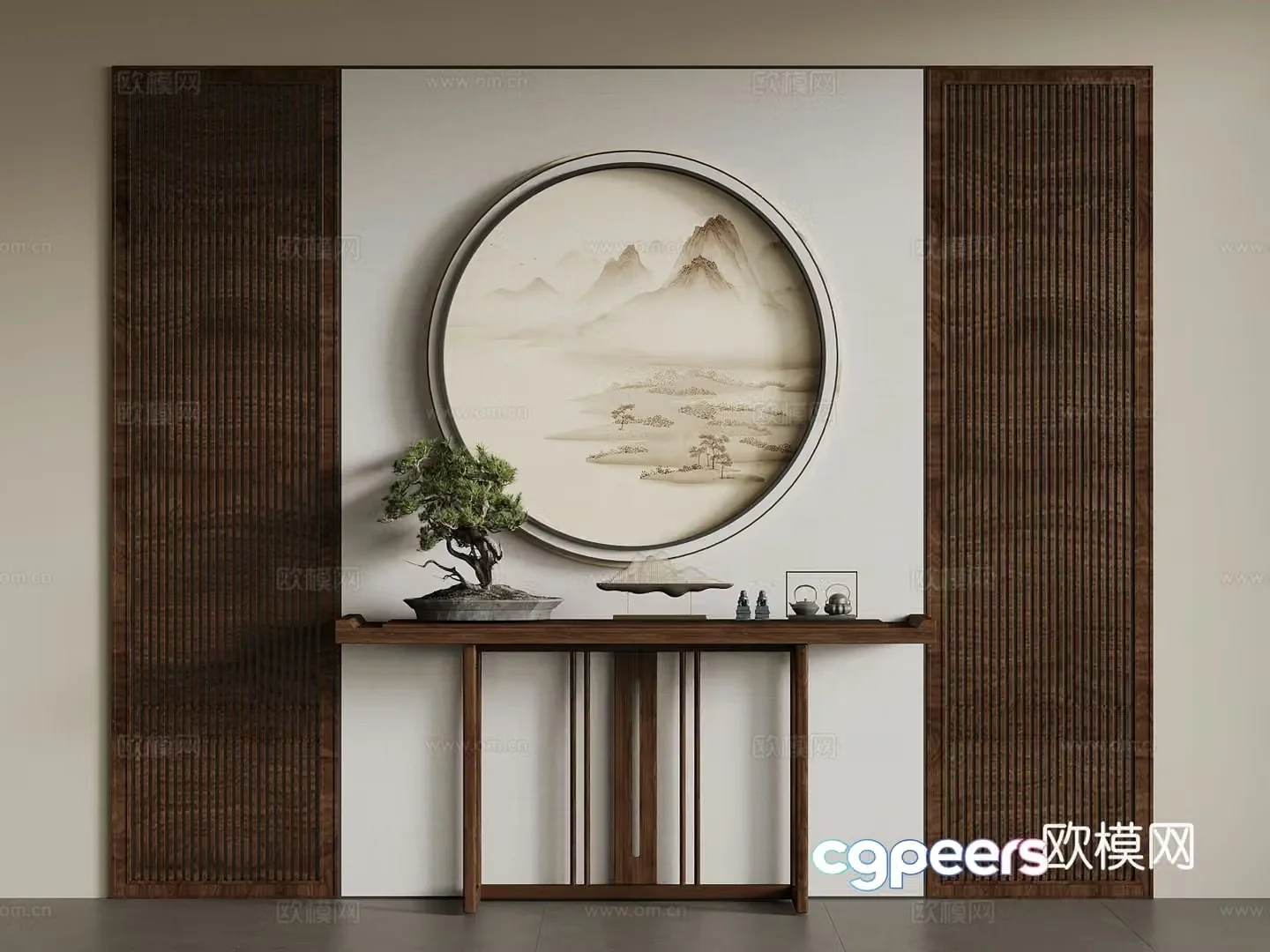 New Chinese partition 3D model
