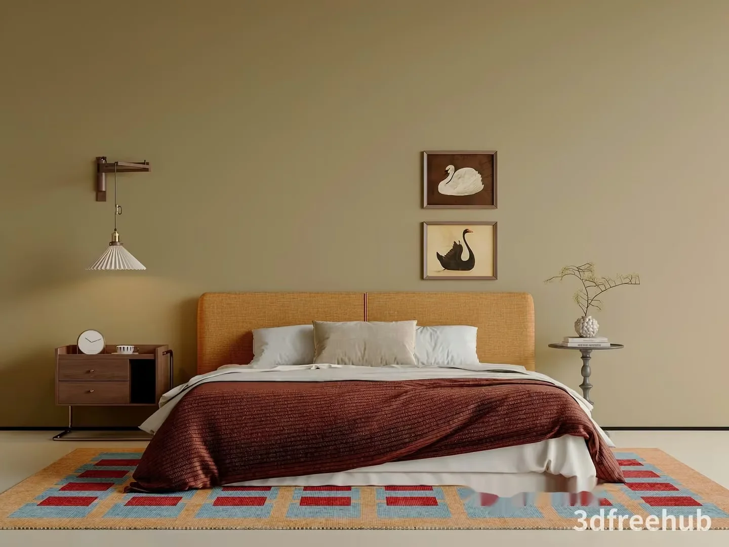 Cozy Bedroom 3D Model – 23172 – VRAY Render