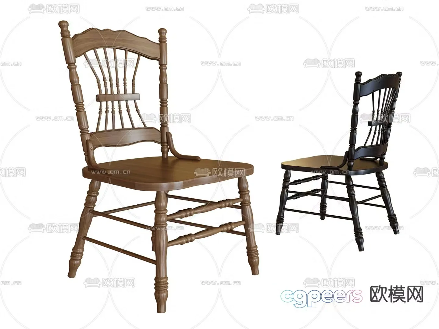 Medieval dining chair chair 3d model
