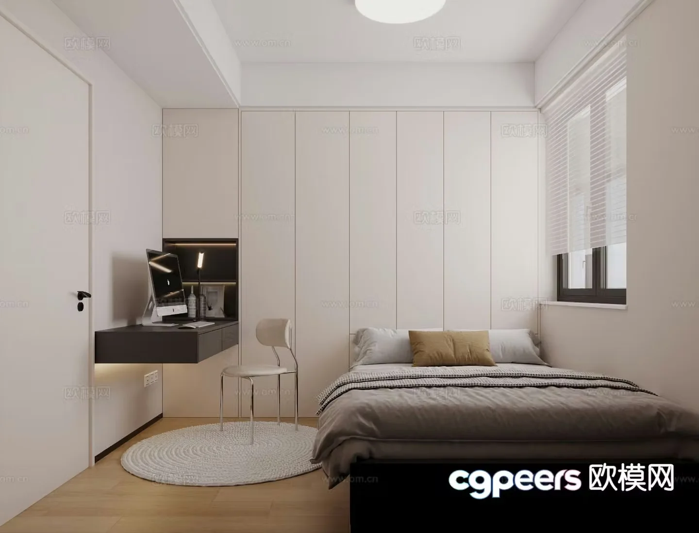 Modern tatami bedroom 3d model