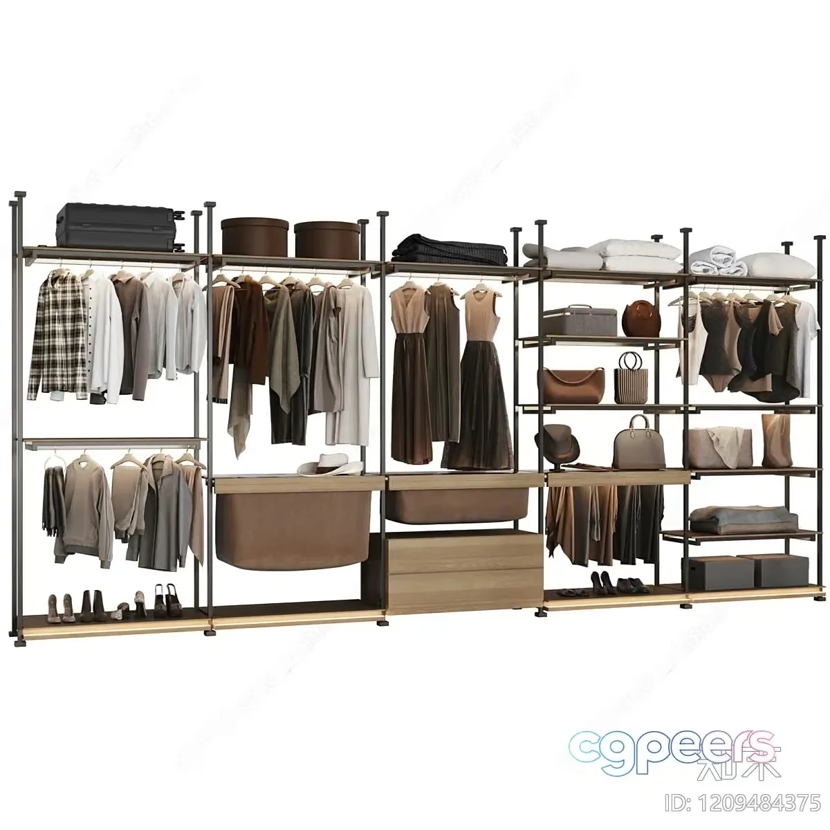 Modern Clothing Rack 3D Model – 1690 – VRAY Render