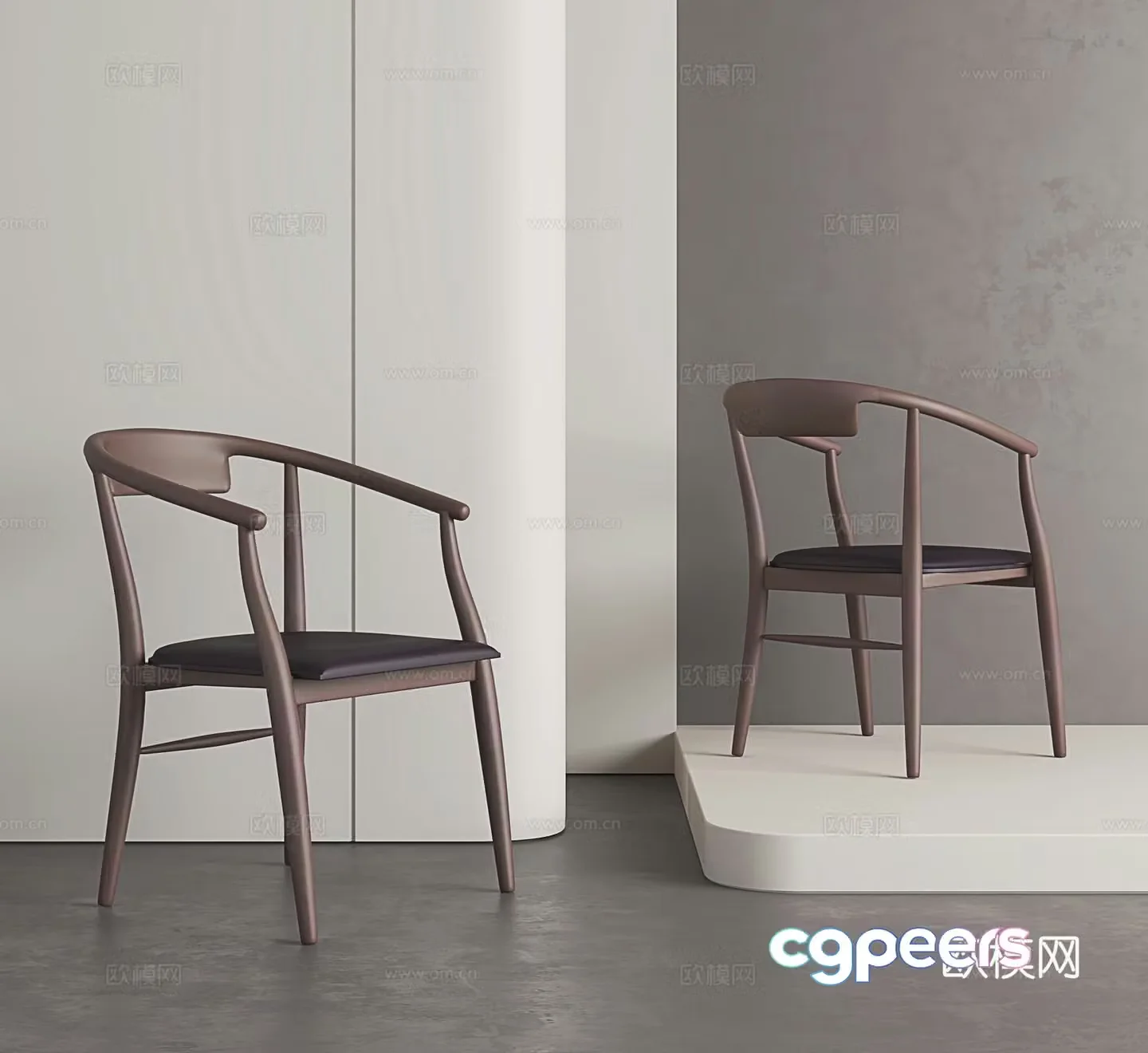 New Chinese style chair armchair armchair 3d model