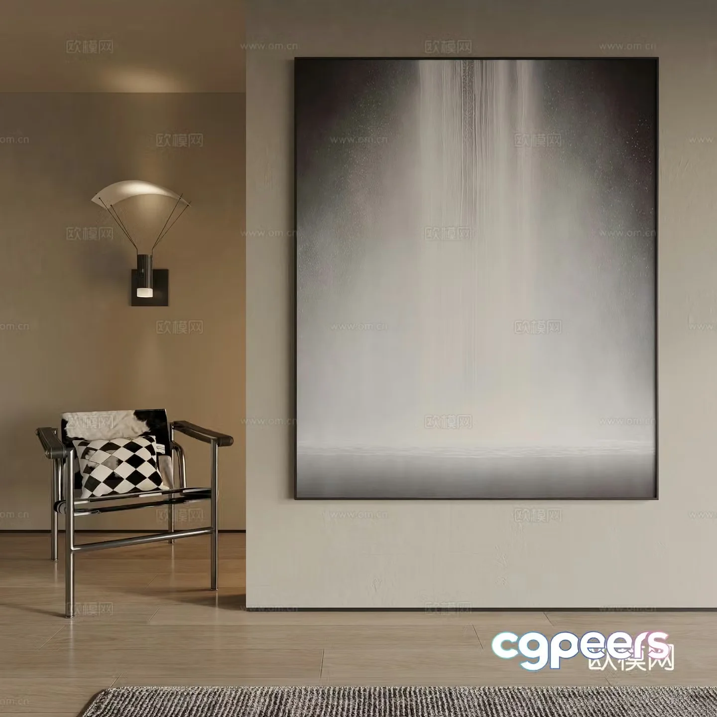 Modern decorative painting 3d model