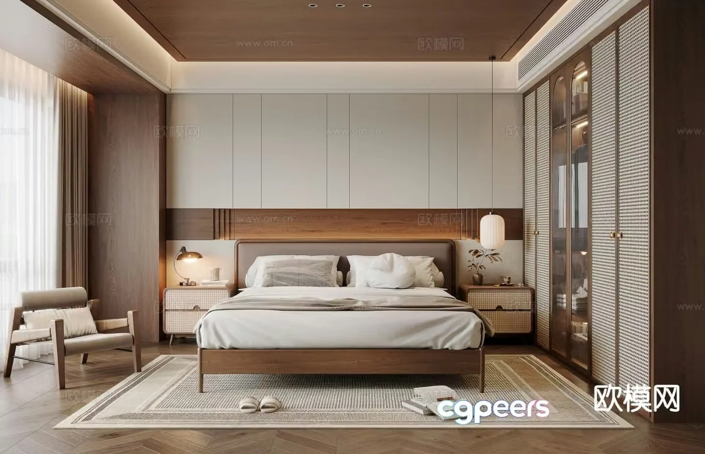 New Chinese style bedroom master bedroom 3d model