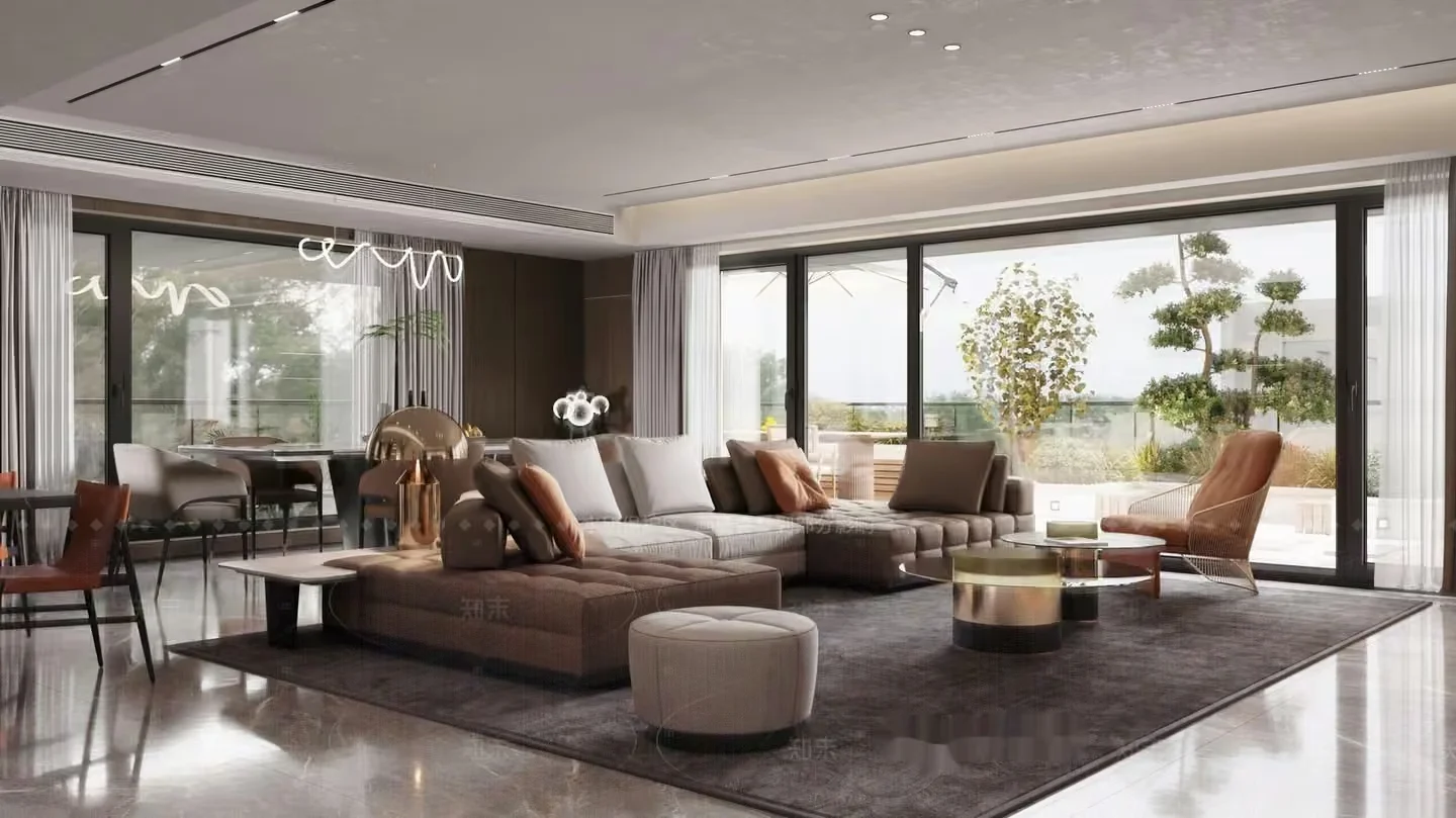 Modern Living Room 3D Model – 759 – VRAY Render