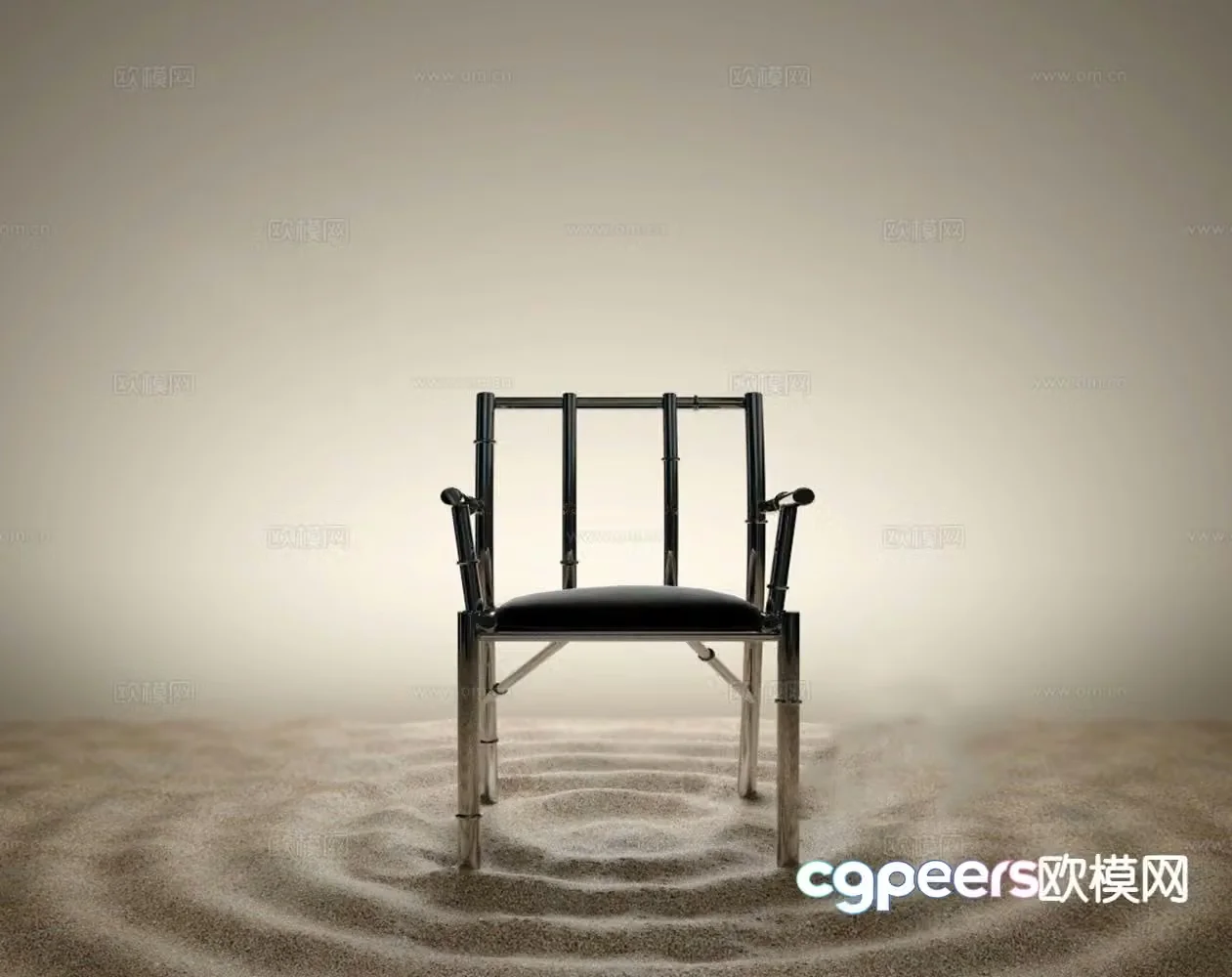 Single chair leisure chair dining chair 3d model