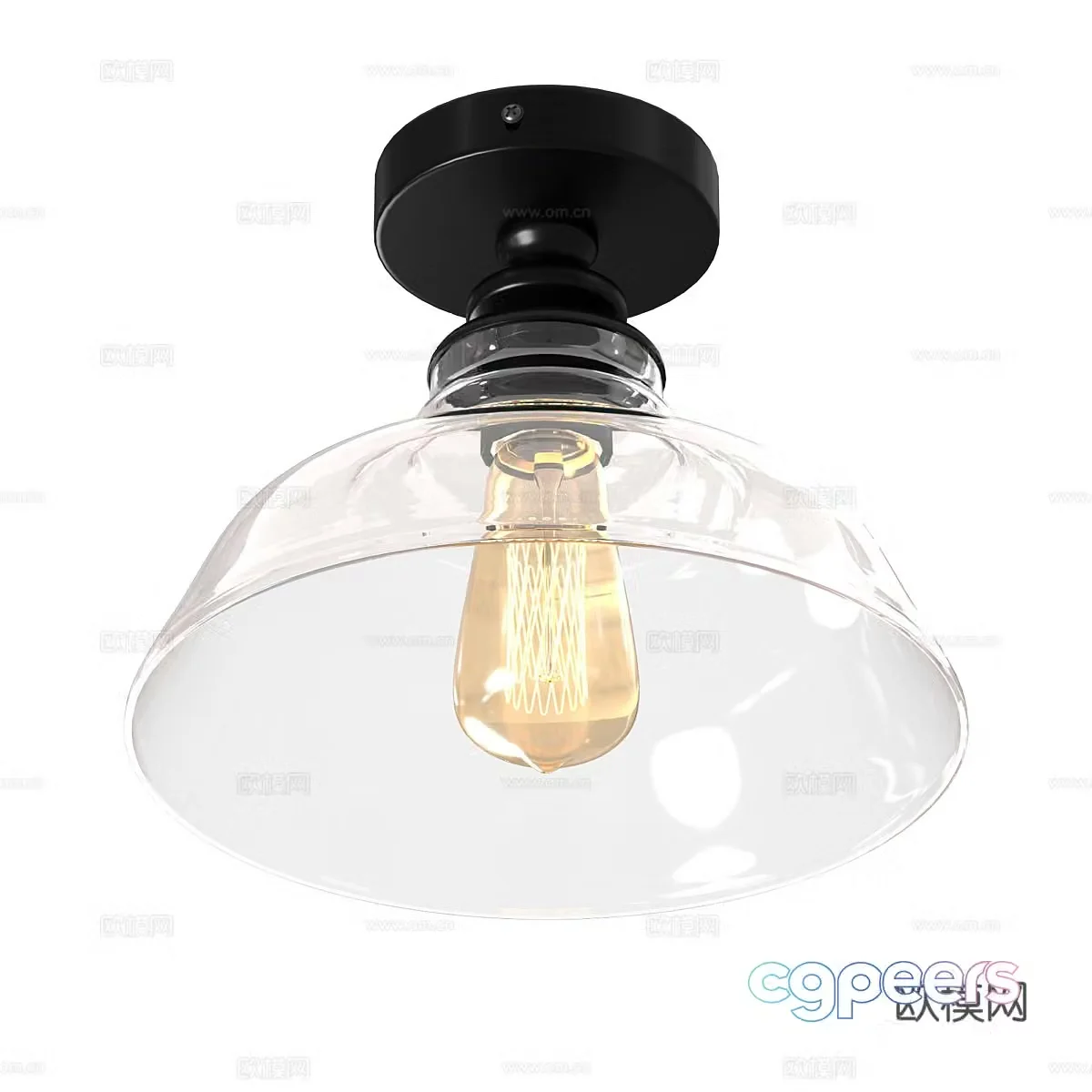 Modern glass top light 3D model