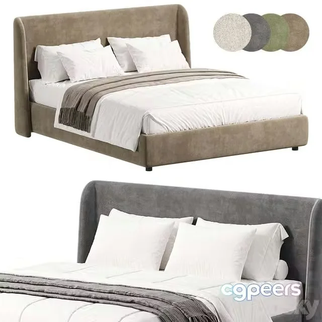 3ds Max Free – Double Bed Description