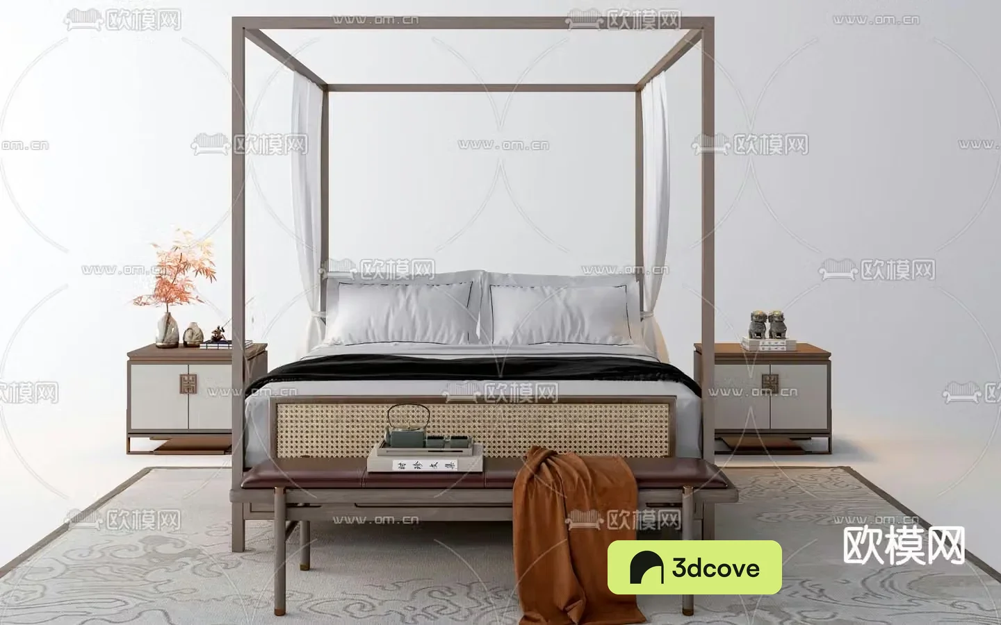 New Chinese style double bed