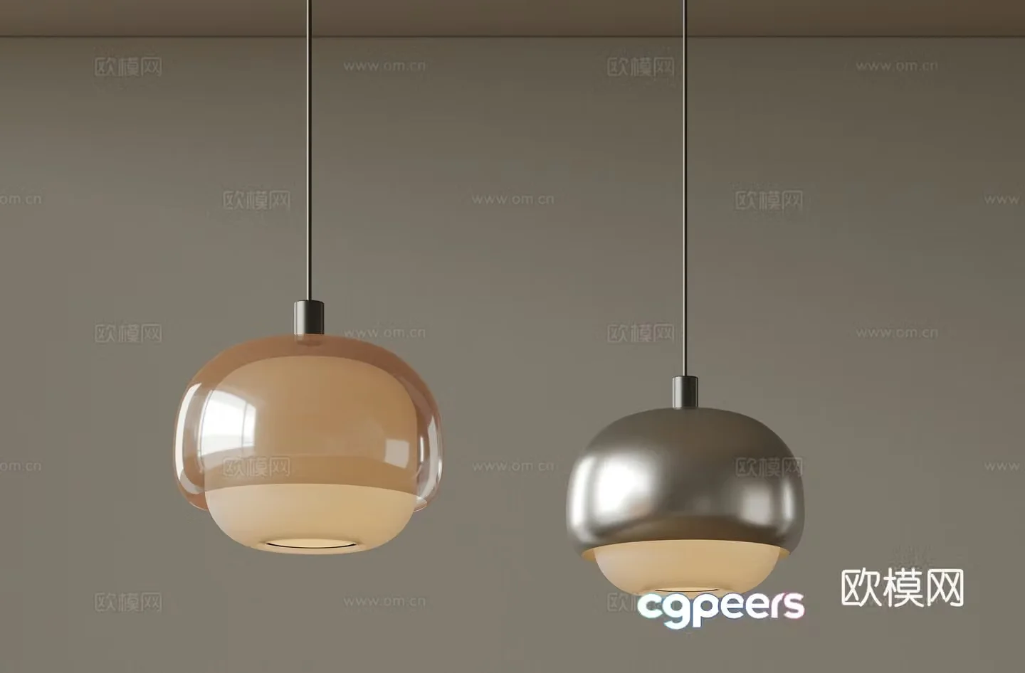 Modern bedside chandelier single head chandelier 3d model