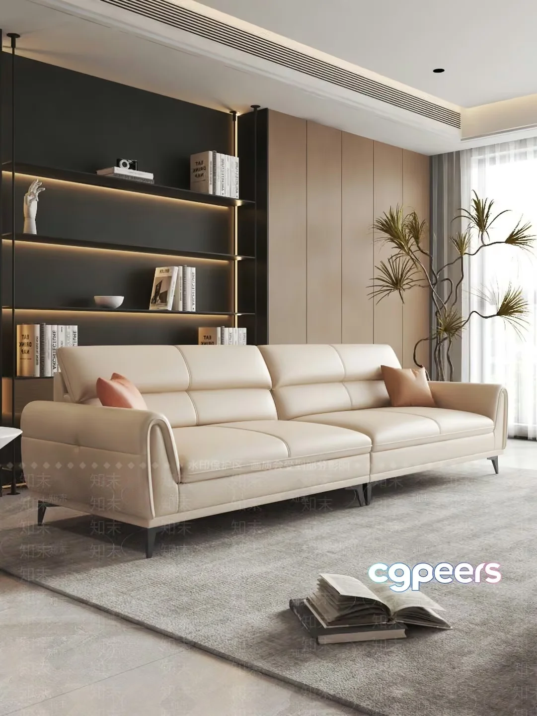 Modern Living Room 3D Model – 11733 – VRAY Render
