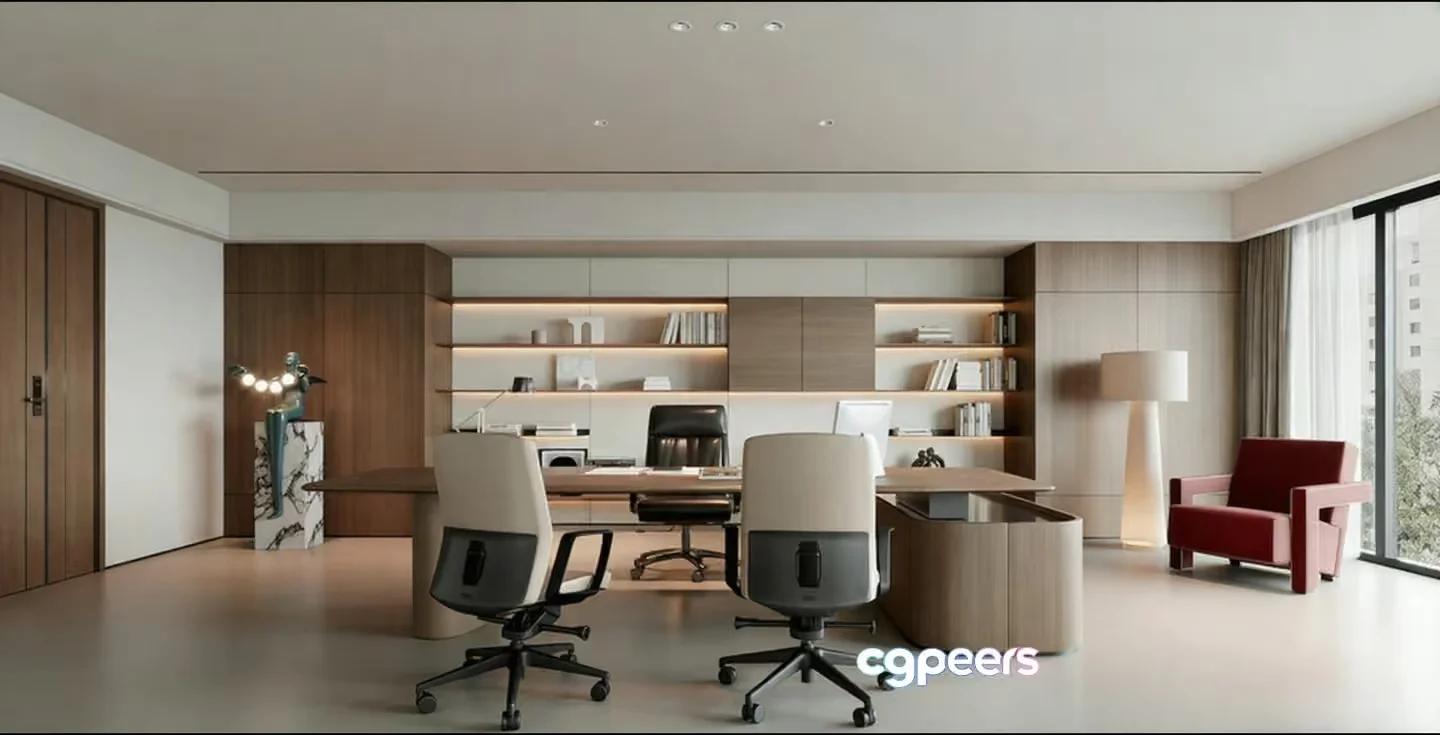 Modern Office Space 3D Model – 14919 – VRAY Render
