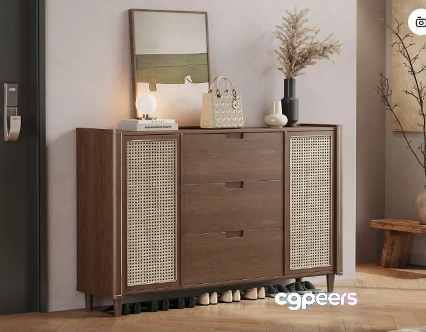 Mid-Century Modern Dresser 3D Model – 10474 – VRAY Render