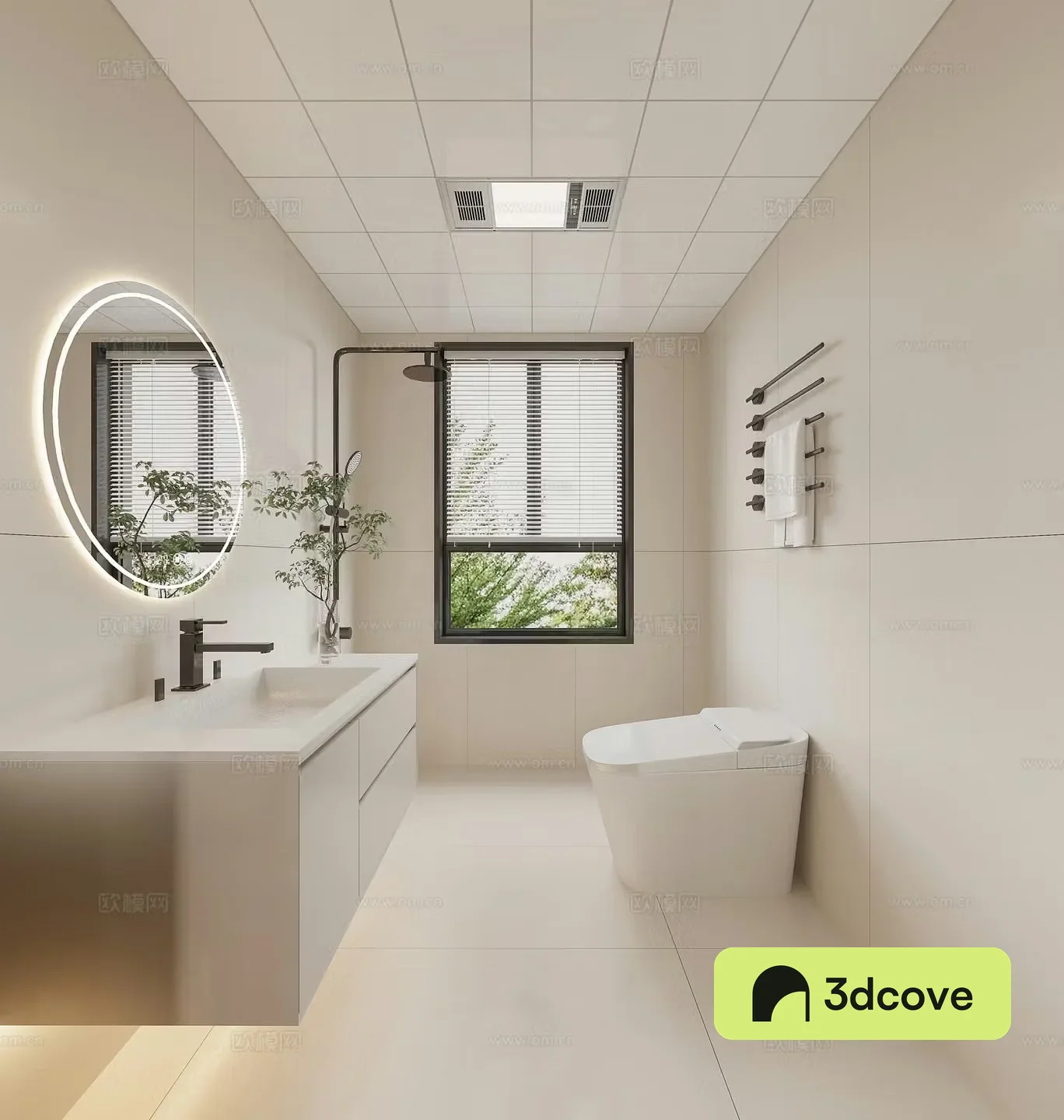 Cream style bathroom