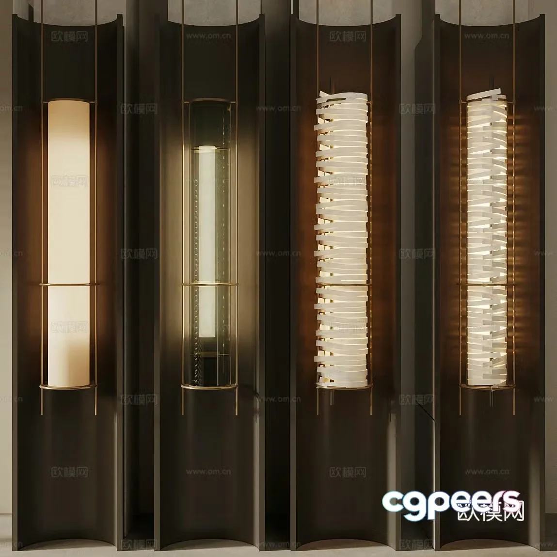 Modern light luxury wall lamp Light luxury Italian wall lamp Metal wall lamp Long strip wall lamp Aisle wall lamp 3D model