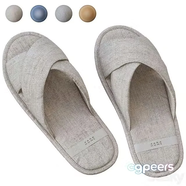 3ds Max Free – Slippers Zara Home