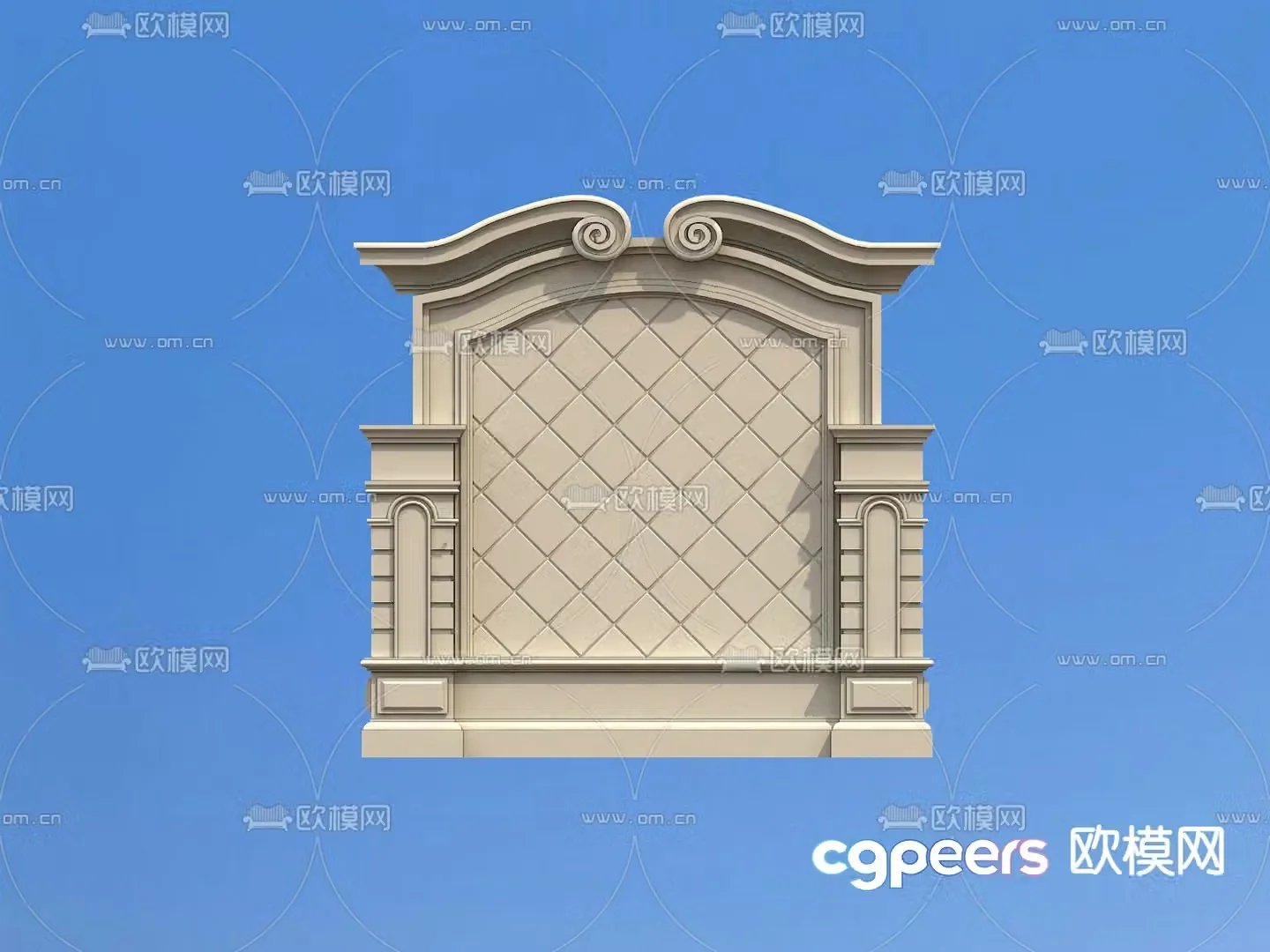 Villa scenery wall screen wall 3D model