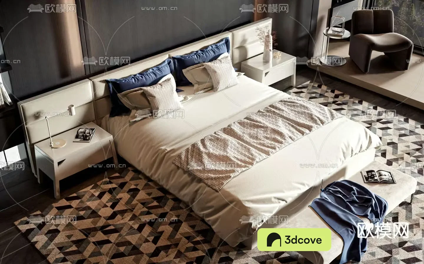 Double bed commercial bed