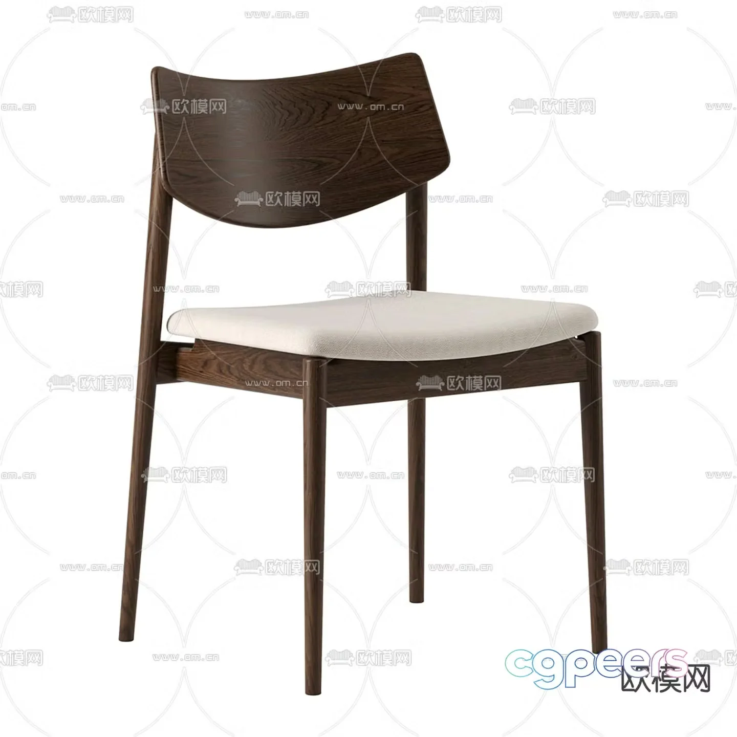 Karimoku Nordic chair dining chair 3d model