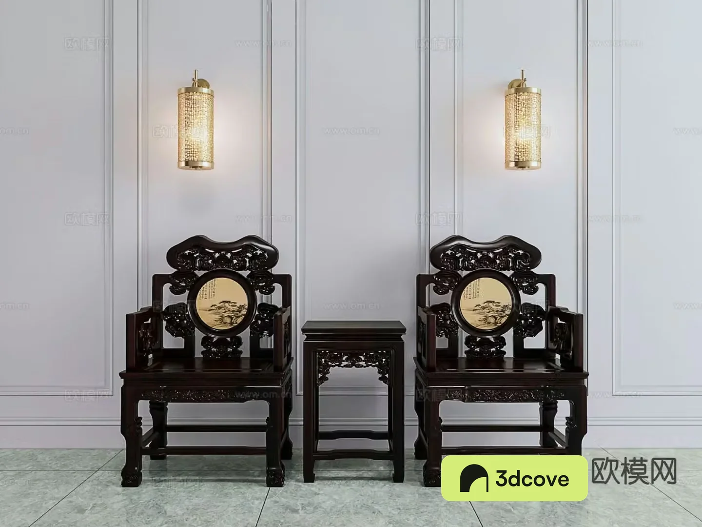 Chinese mahogany chair Ruyi chair leisure table and chair