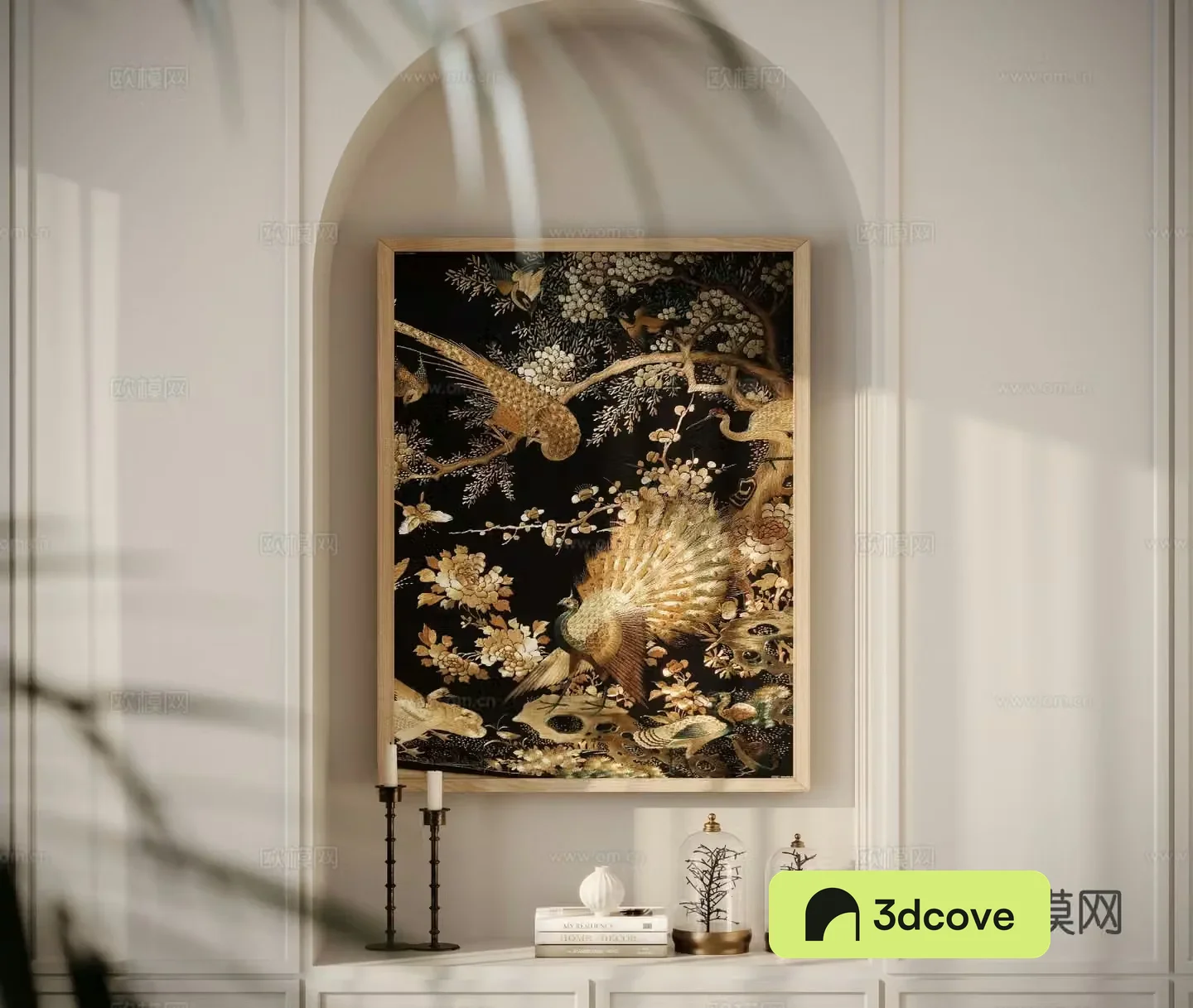 Chinese art painting Birds paying homage to the phoenix Decorative painting