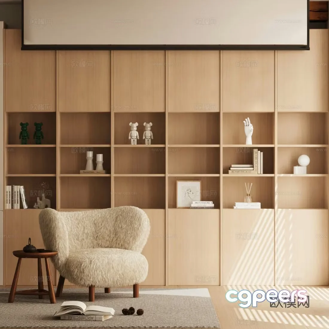 Medium style study living room and study medium style single sofa medium style leisure chair sofa chair 3d model