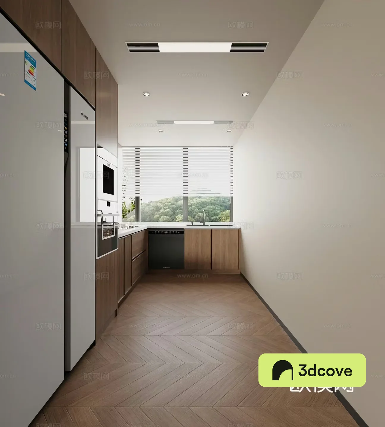 Middle style kitchen 3d model