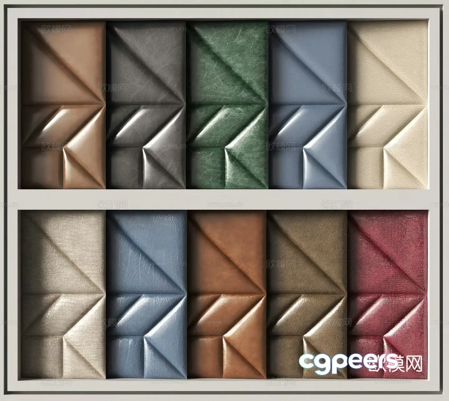 Modern leather hard bag soft bag 3d model