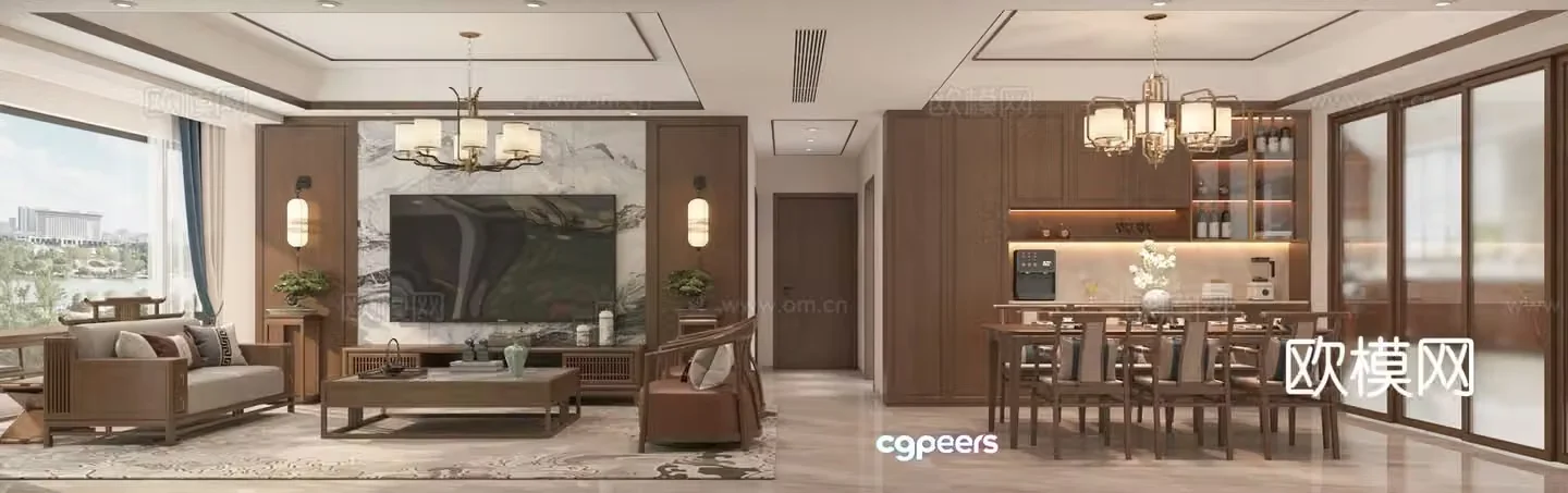 New Chinese restaurant 3D model