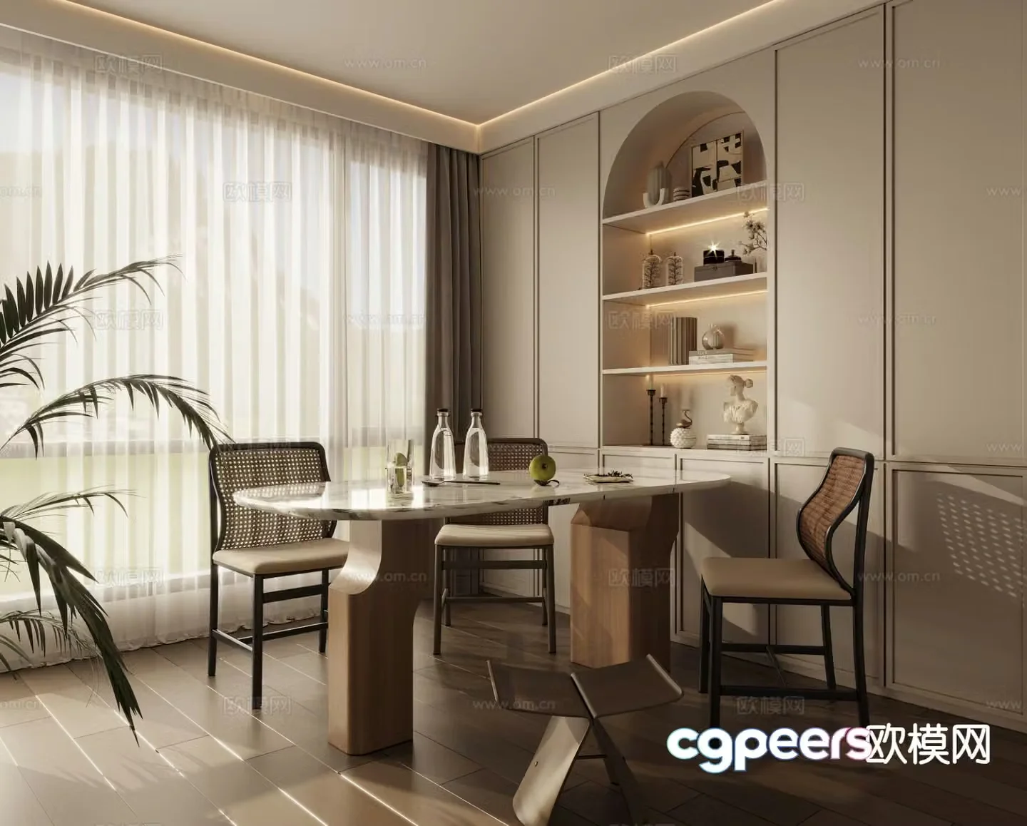 French Chinese restaurant 3D model