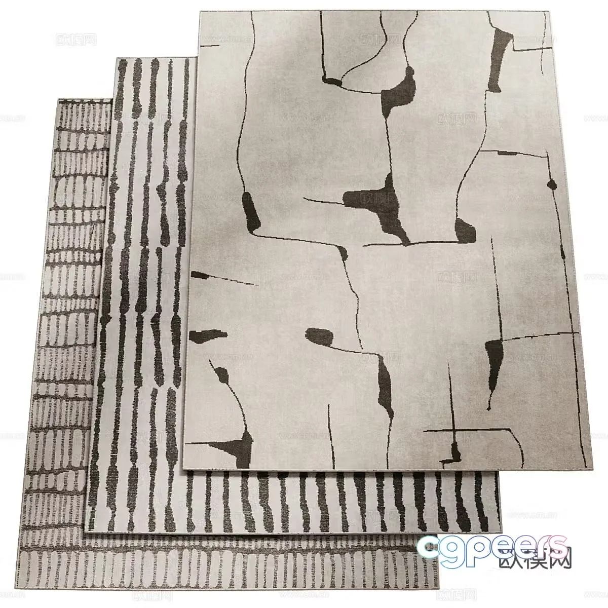 New Chinese style fabric carpet 3D model