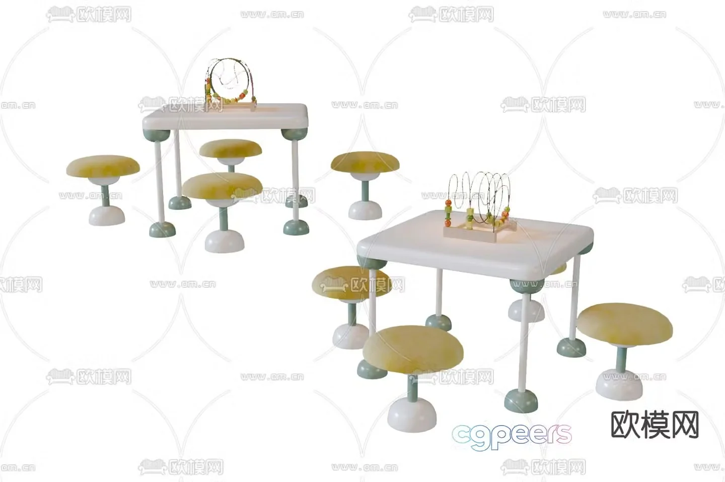 Children’s table and chair 3d model