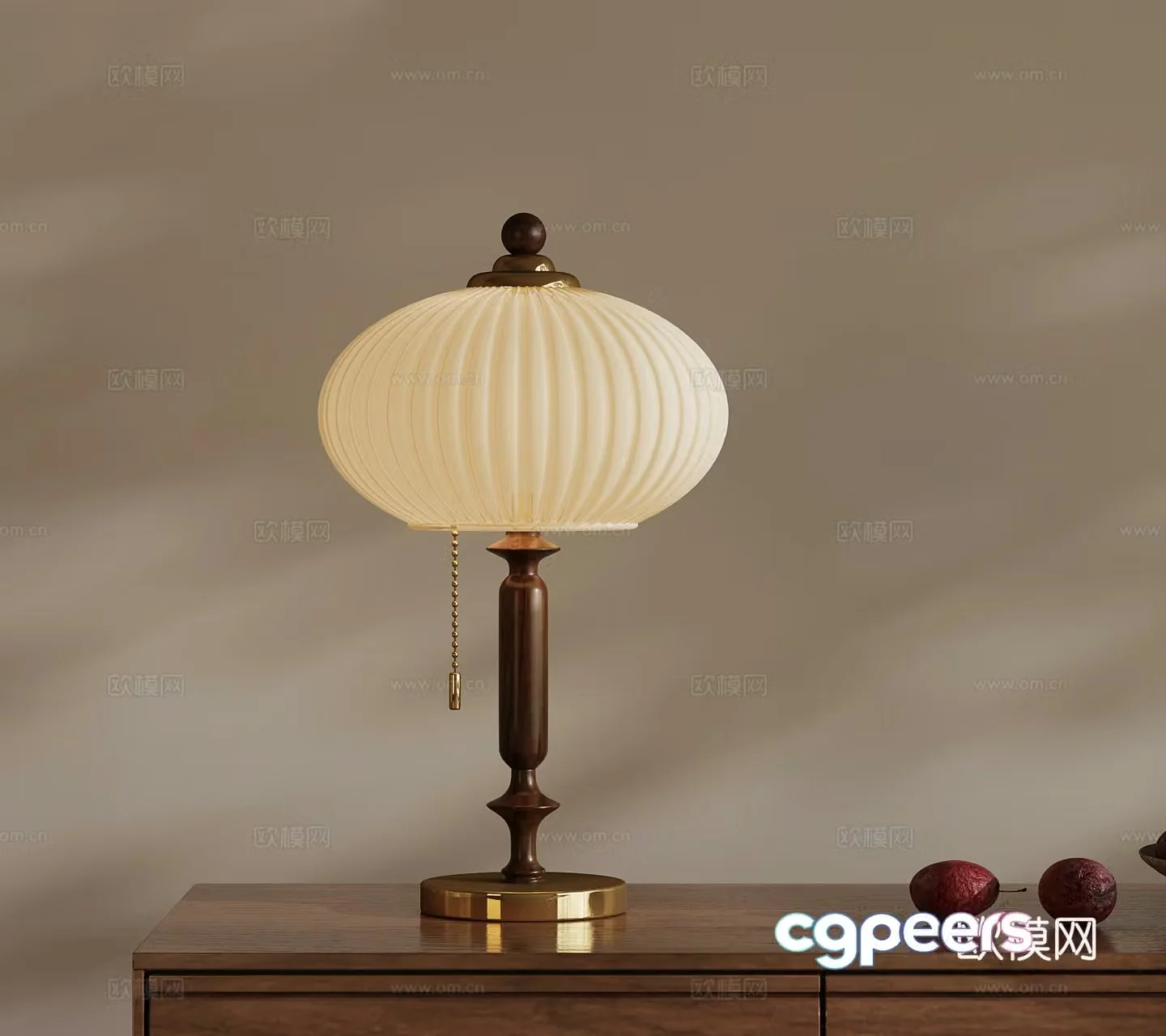 Table lamp French medieval style table lamp 3D model