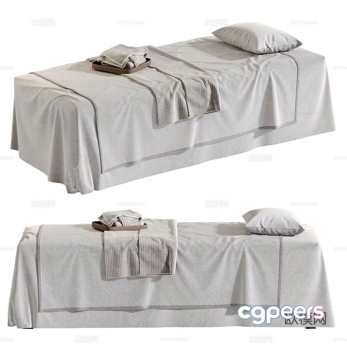 New Chinese hydrotherapy massage table 3D model