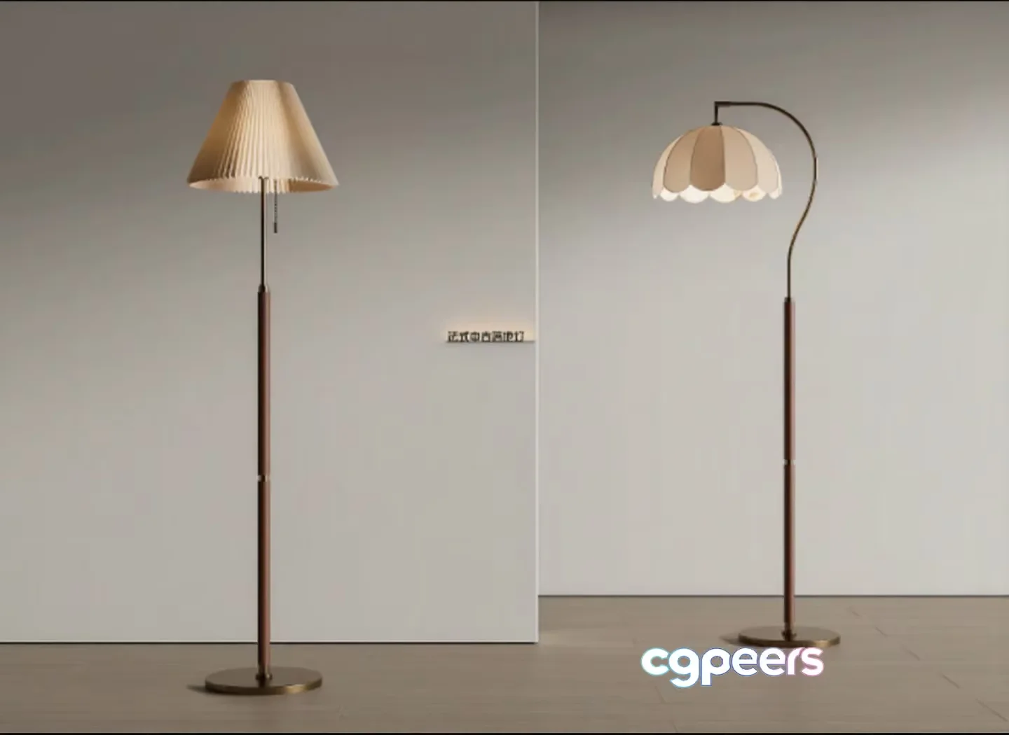 Modern Floor Lamps 3D Model – 11038 – VRAY Render