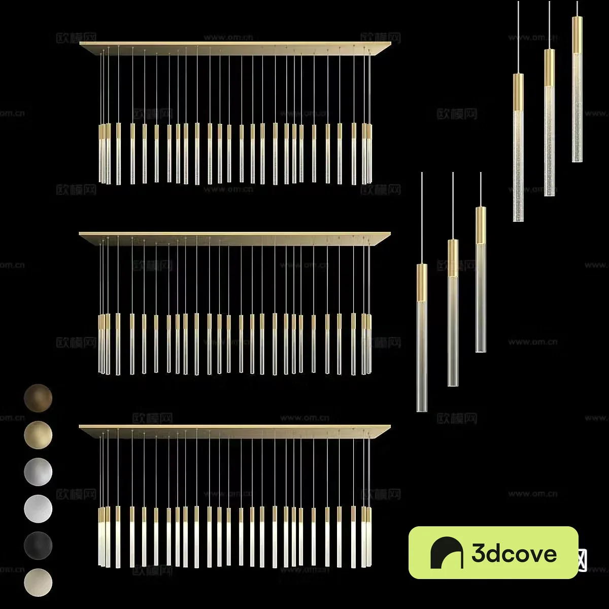 Light luxury decorative lamp long chandelier