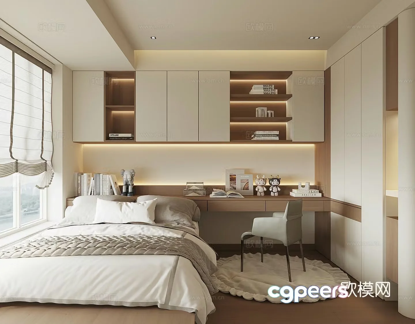 Modern tatami bedroom 3d model