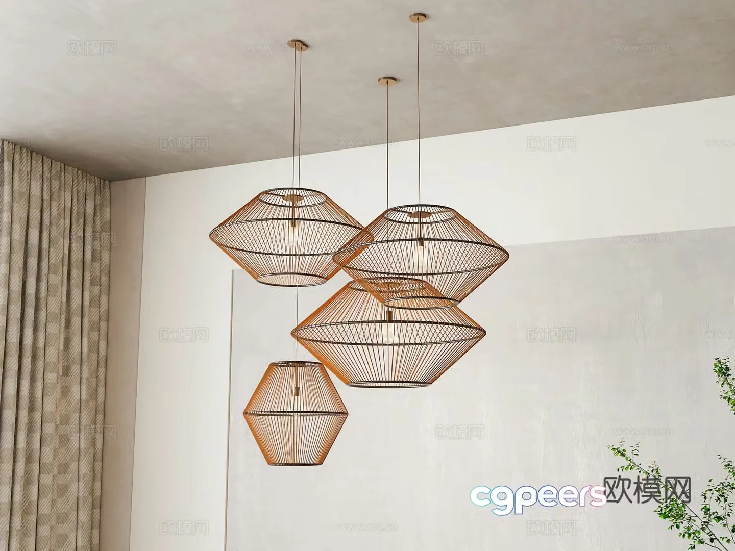 Nordic chandelier 3d model