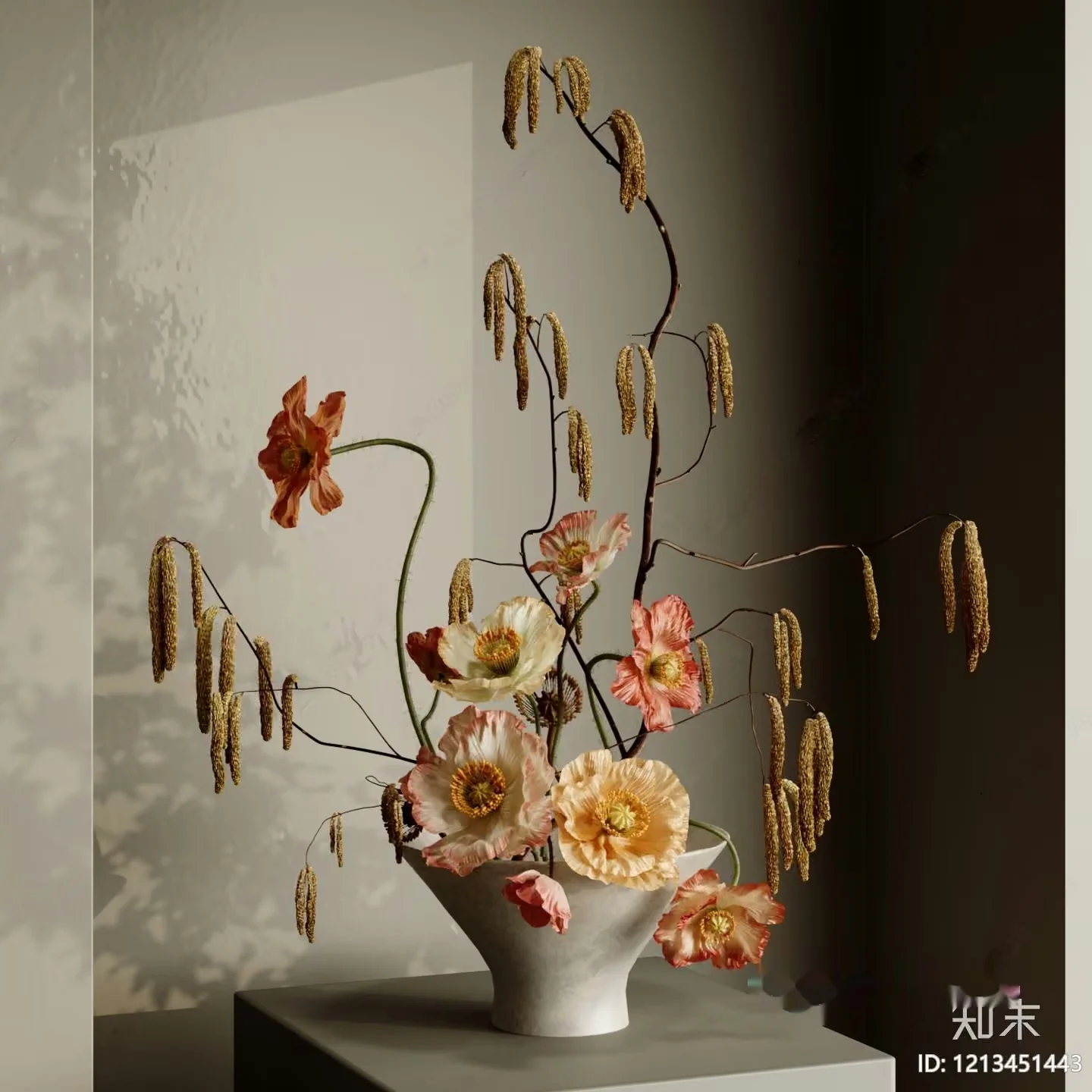 A Vase Of Flowers 3D Model – 5009 – VRAY Render