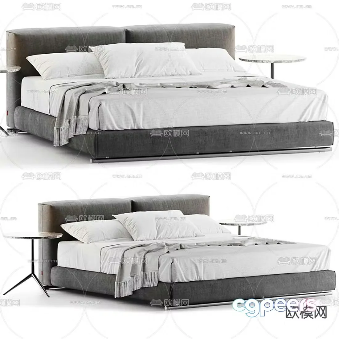 FLEXFORM fabric double bed 3d model