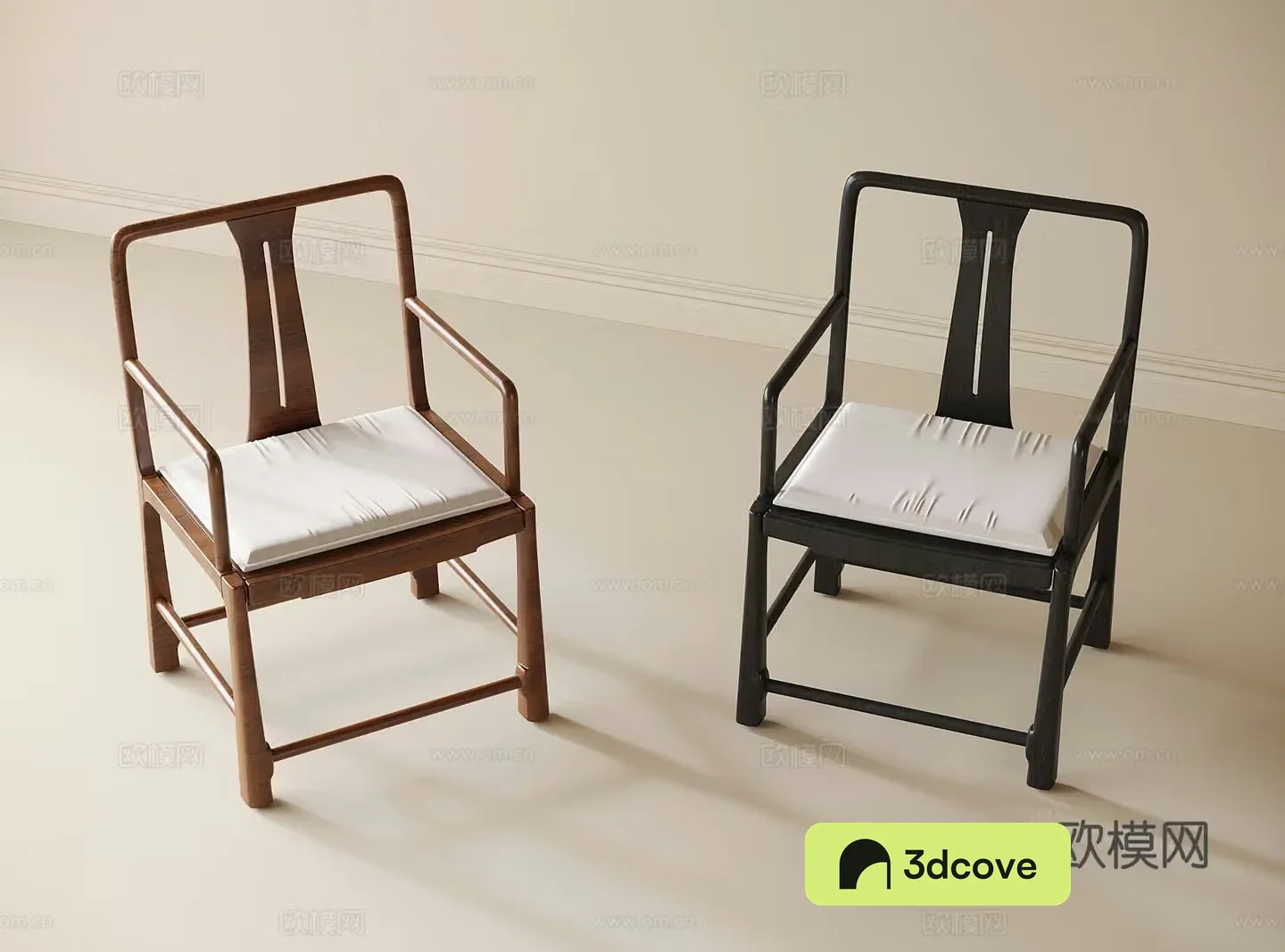 New Chinese style single chair book chair tea chair dining chair